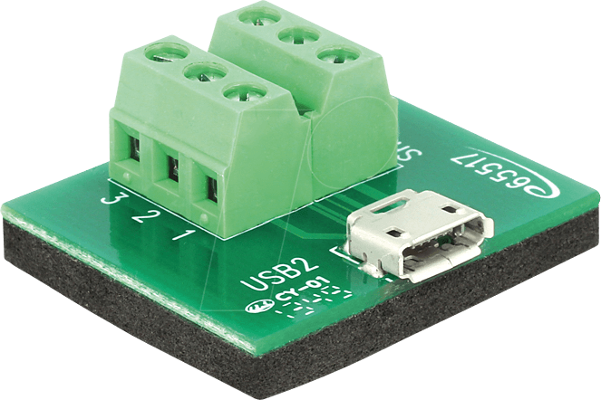 DELOCK 65517 - Micro USB Buchse > Terminalblock 6 Pin