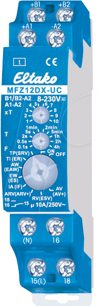 MFZ12DX-UC - Multifunktions-Zeitrelais - 1 Wechsler, 250V/10A, Analog