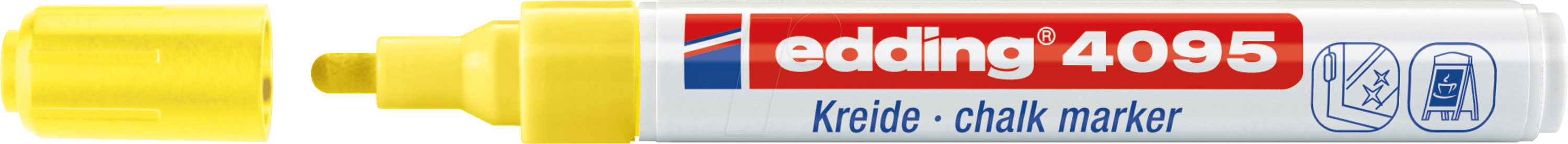 EDDING 4095NGE - Kreidemarker, 2 mm - 3 mm, neongelb
