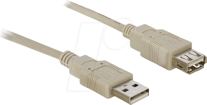 DELOCK 82240 - USB 2.0 Kabel, A Stecker auf A Buchse, 3 m