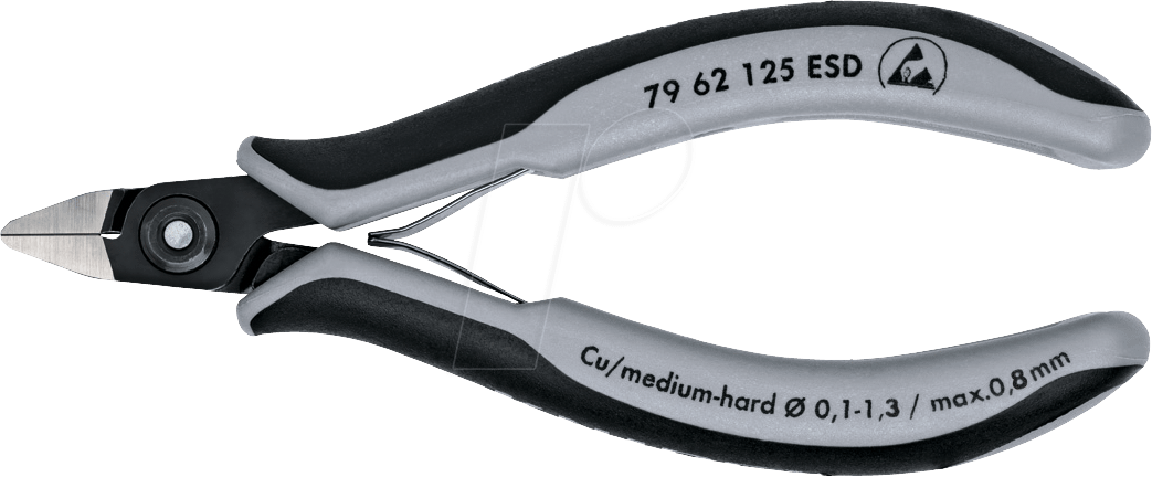 Thumbnail - KN 79 62 125 ESD - ESD Seitenschneider, spitz, 125 mm, ohne Facette