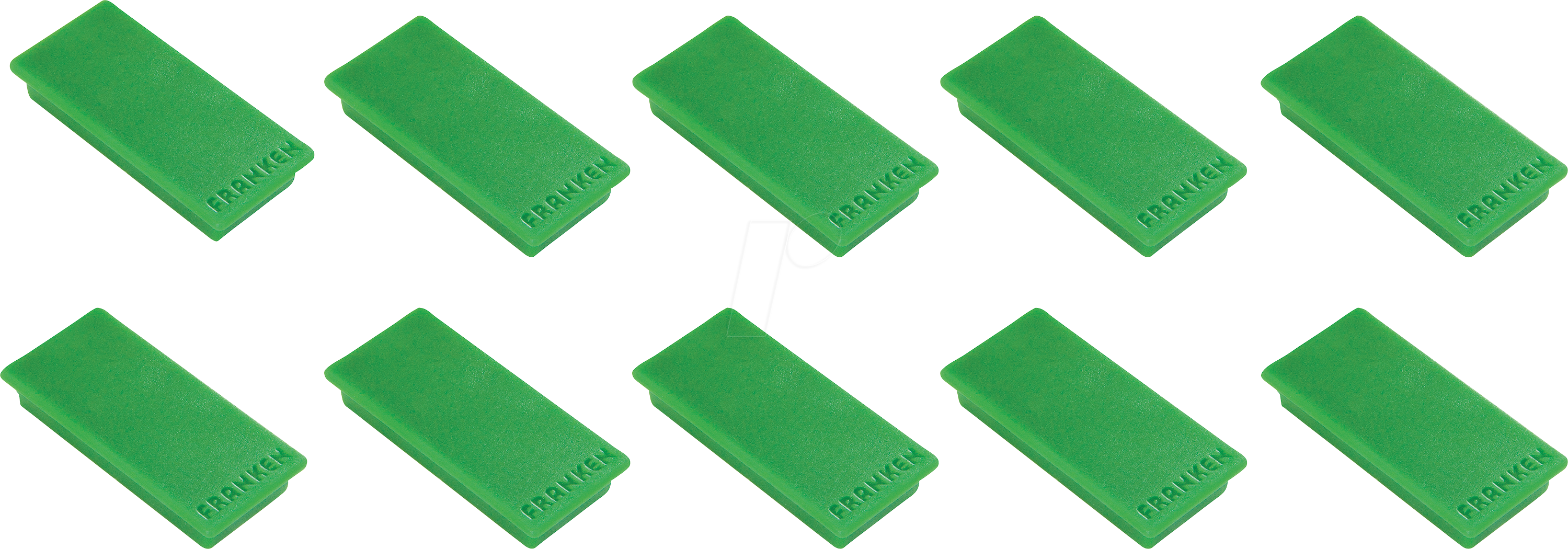 FRANKEN HM235002 - Magnete, 23x50 mm, grün, 10 Stück