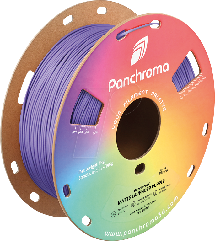 POLYMAKER CA4022 - Filament, Panchroma PLA, Matte Lavender Purple, 1,75 mm, 1 kg