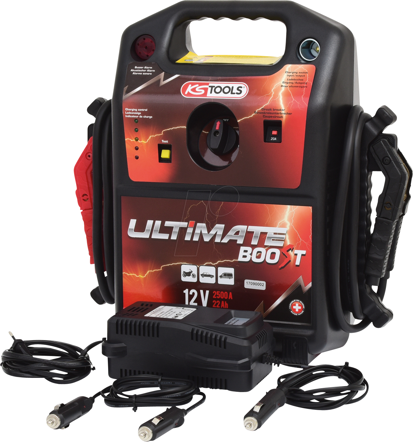 KS 550.1810 - 12 V Batterie-Booster, mobiles Starthilfegerät 850 A