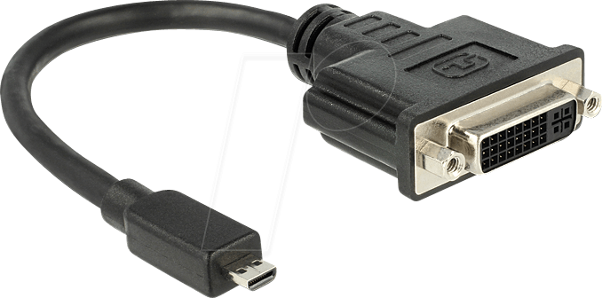 DELOCK 65563 - HDMI Adapter, HDMI Micro D Stecker auf DVI 24+5 Buchse