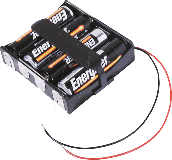 HALTER MPD14 - Batteriehalter für 4 Mignonzellen (AA)