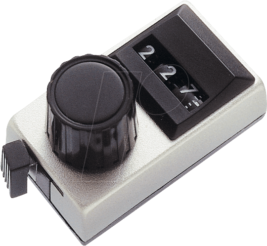 KNOPF 534-15 - Präzisionsdrehknopf für Typ 534, schwarz / silber