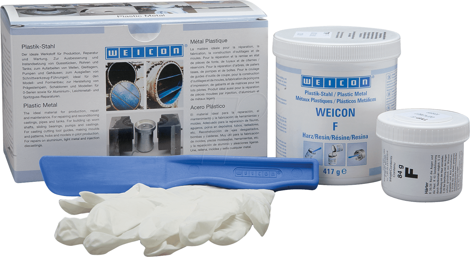 PLASTIK-STAHL F - Reparaturmasse, Plastik-Stahl F, 500 g