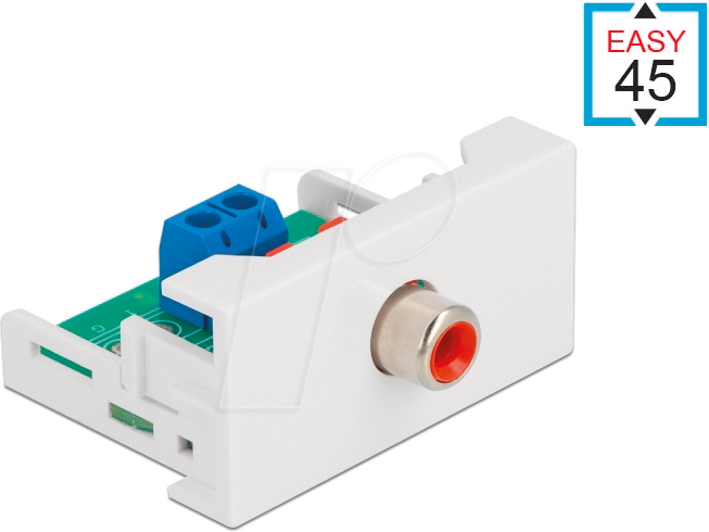 DELOCK 81337 - Easy 45 Modul Cinch Buchse 22,5 x 45 mm