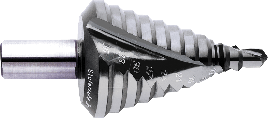 BOHRER 07025 - Stufenbohrer, TiN, 6,0 - 36,0 mm