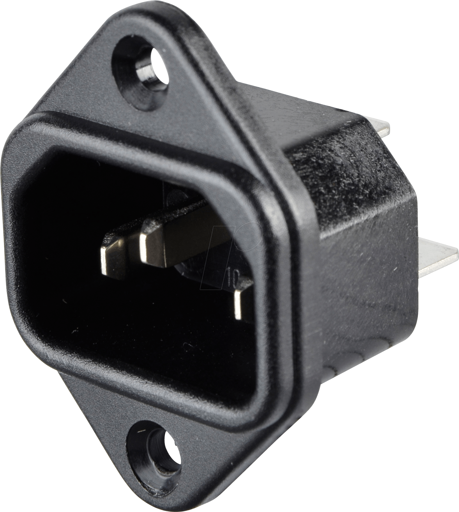 KES 2 - Kaltgerätestecker senkrechter Flansch