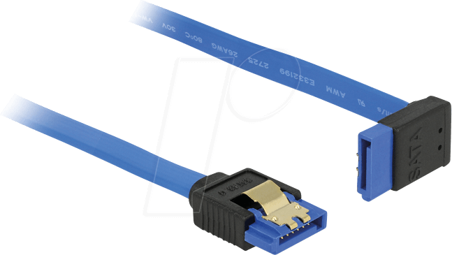 DELOCK 84995 - SATA 6 Gb/s Buchse gerade > SATA Buchse, oben 20 cm blau
