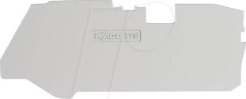 WAGO 2110-1291 - Abschluss- und Zwischenplatte, 1 mm, grau