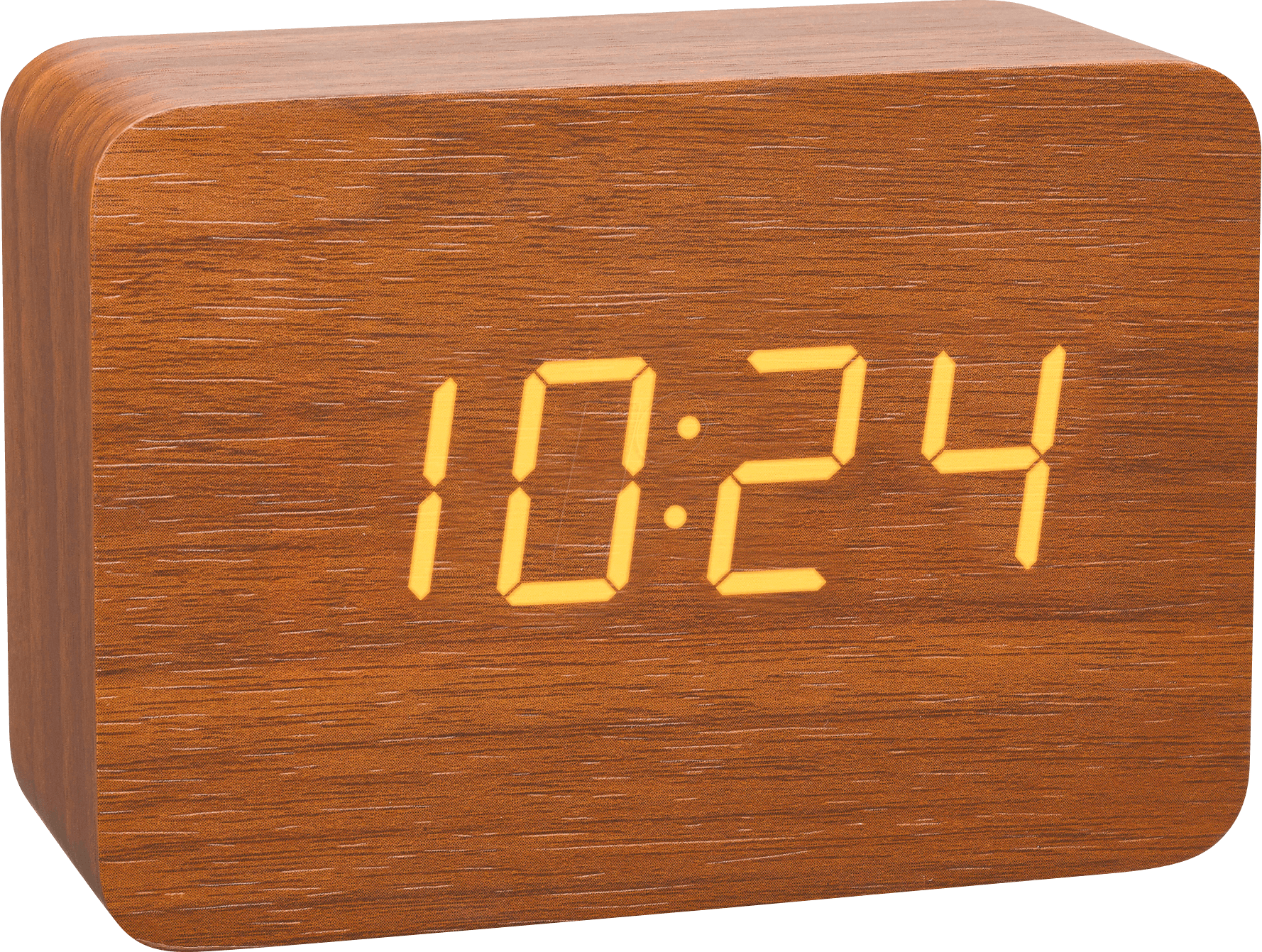 TFA 60254908 - Design Funk-Wecker in Holz-Optik, braun