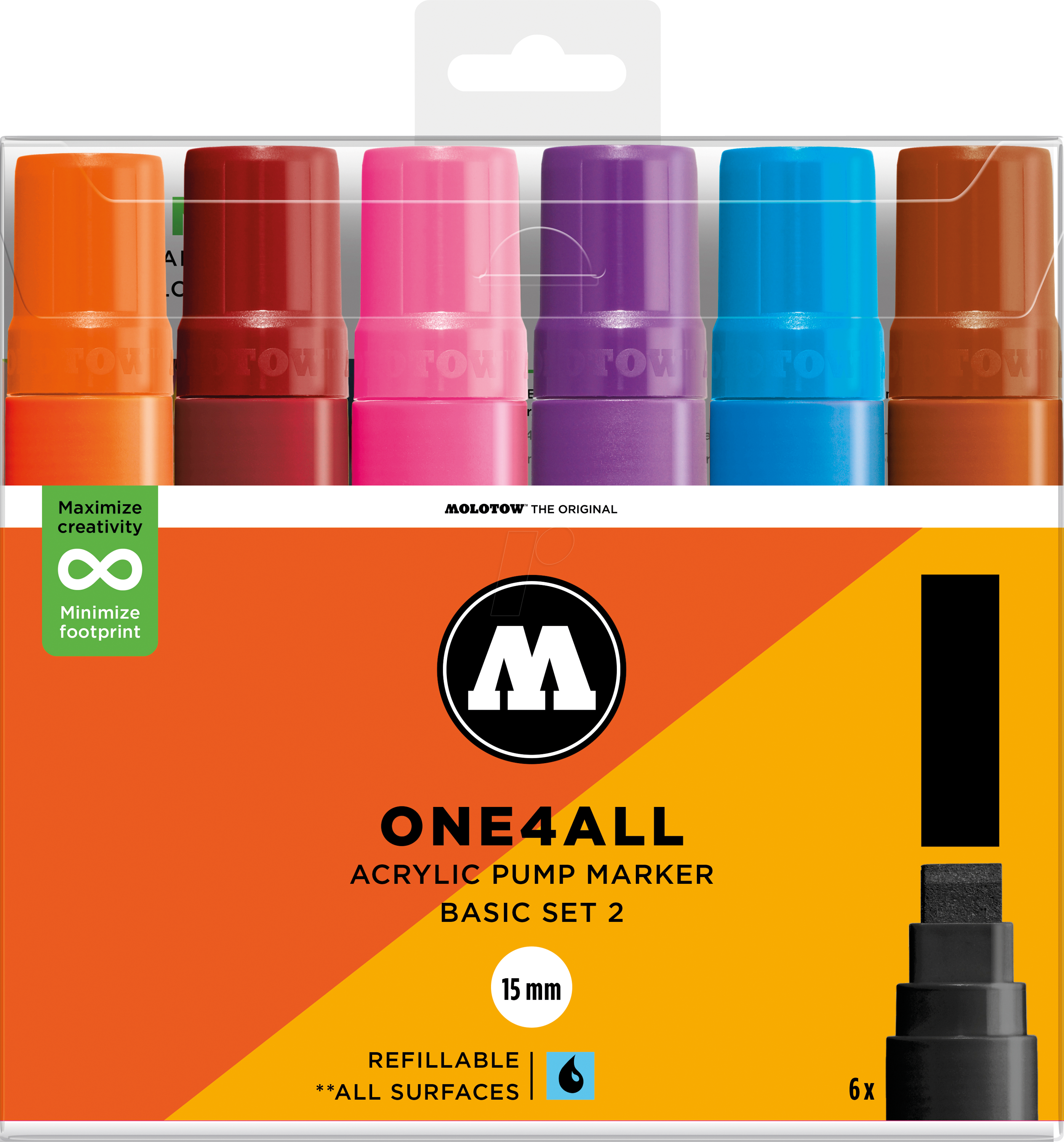 MO200881 - Acrylmarker, 15 mm, 6er Pack