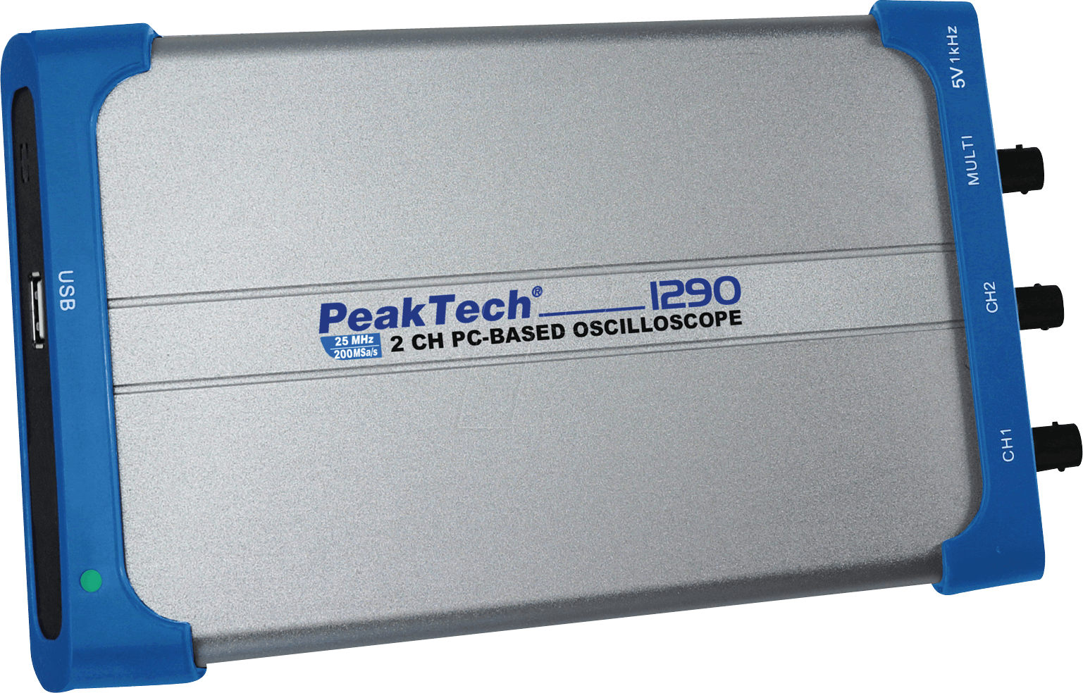 PEAKTECH 1290 - USB-Oszilloskop, 25 MHz, 2 Kanäle