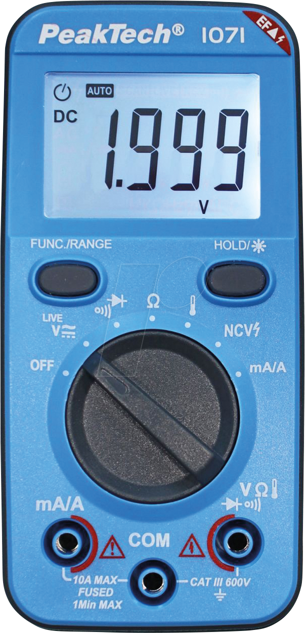 PEAKTECH 1071 - Multimeter, digital, 2000 Counts, NCV, Strommessung