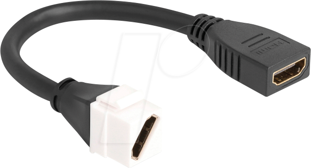 DELOCK 90326 - Keystone Modul, HDMI Buchse / Buchse diagonal, 20 cm, schwarz