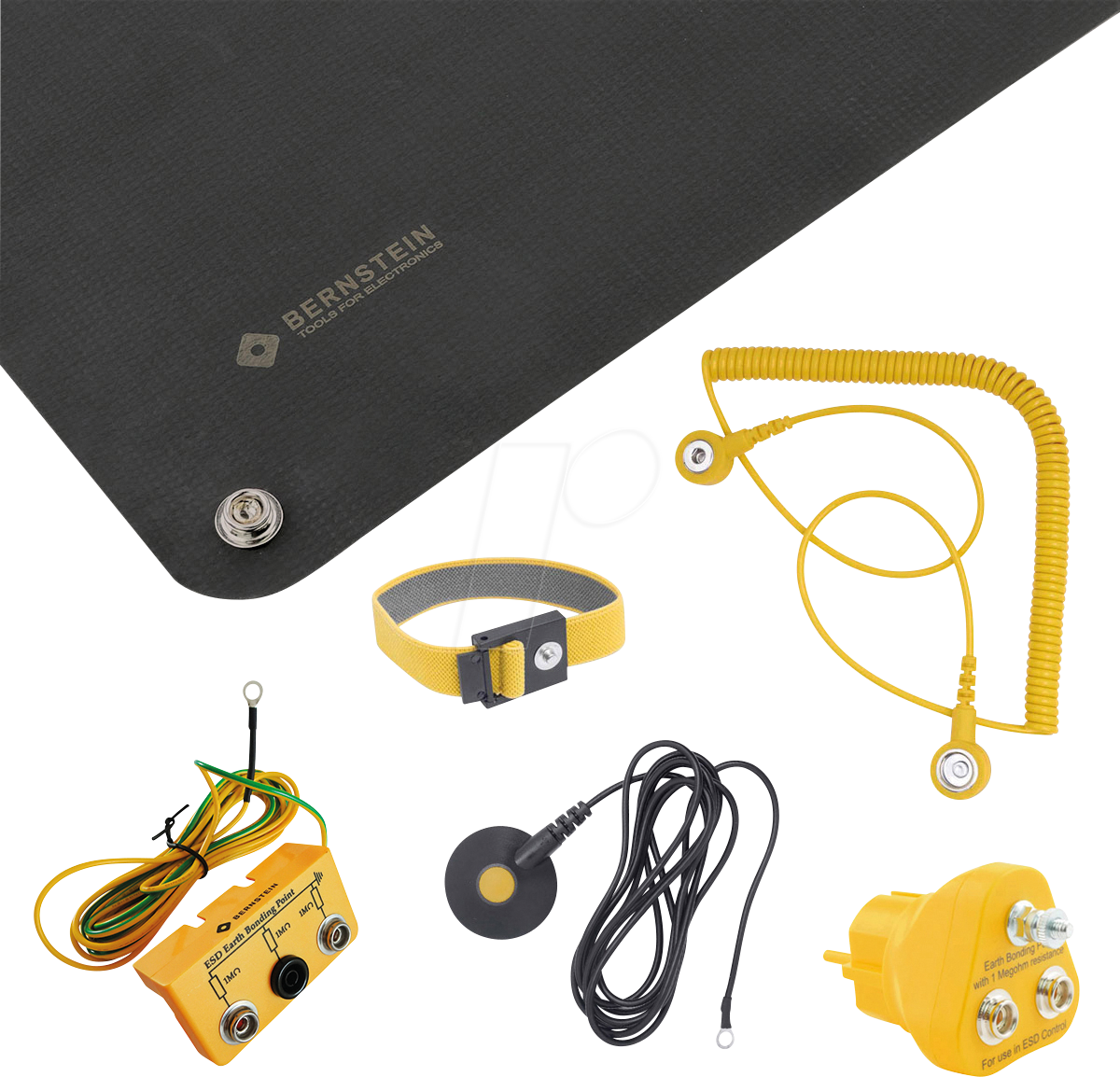 BERN 9-360-B - ESD Handling-Set, Matte, Armband, Kabel, Erdungsstecker, 6-tlg