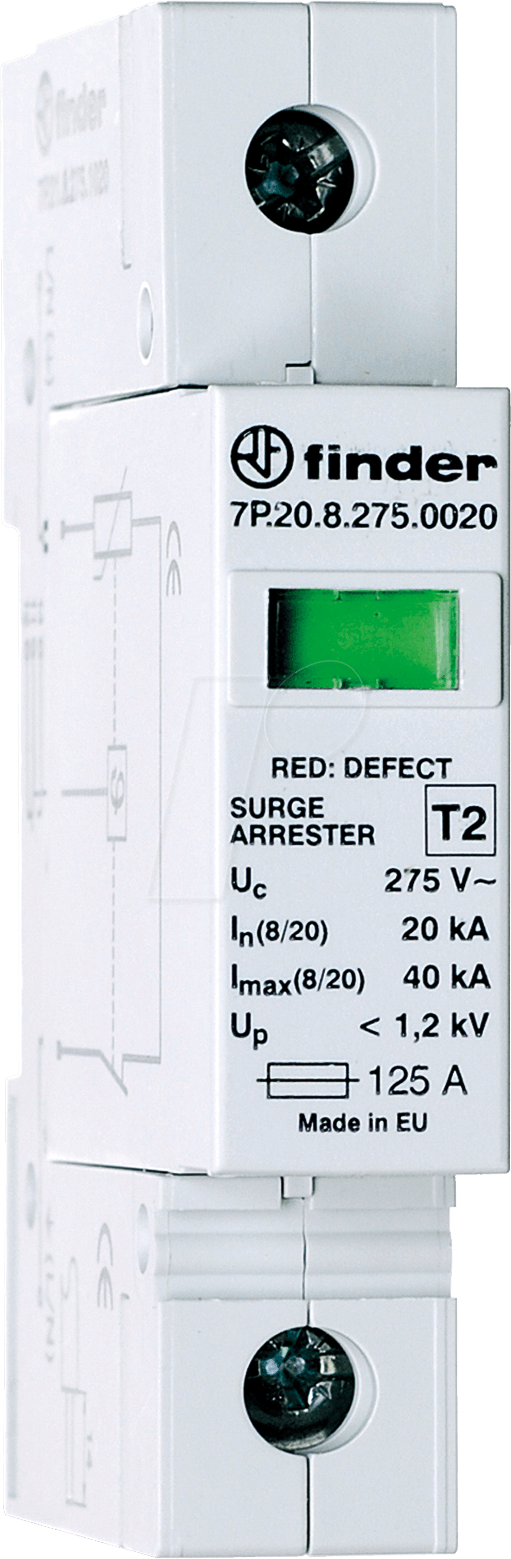 FIN 7P.21 - SPD Typ 2, für Netzsysteme L-N und L-PEN