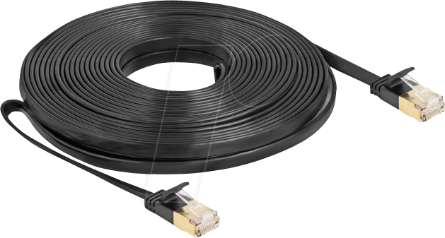 DELOCK 80350 - Patchkabel Cat.6a mit Cat.7 Rohkabel U/FTP 10 m schwarz