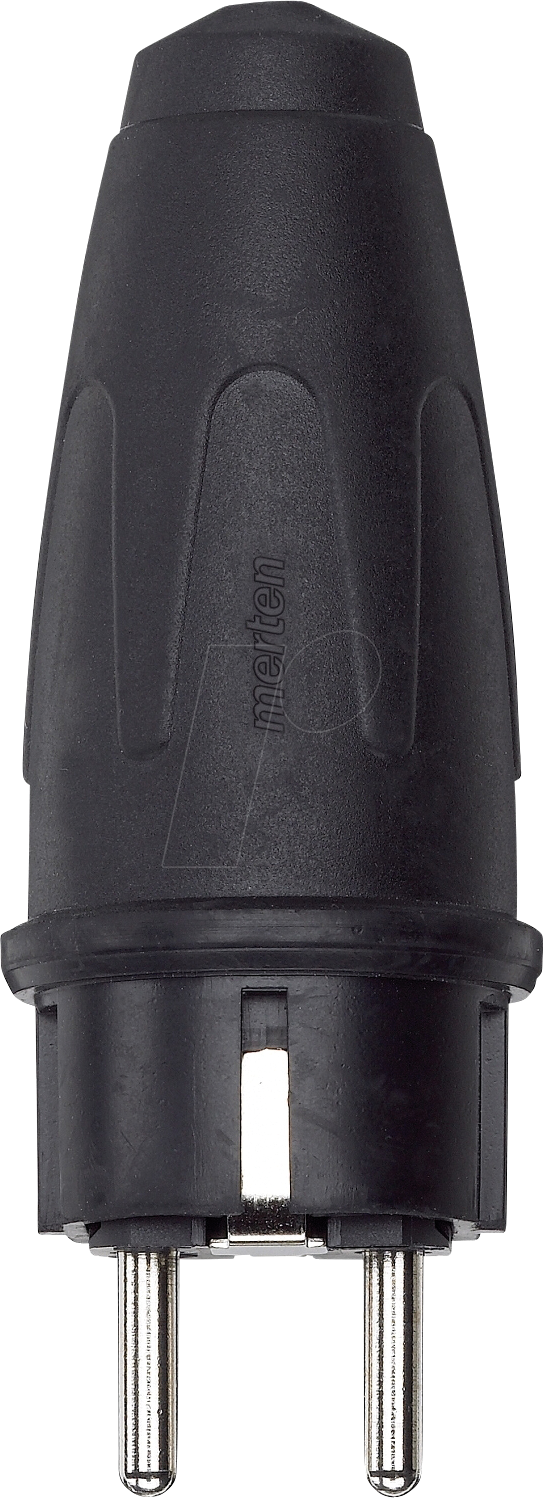 ME 123251 - Merten Gummistecker (DE, FR, BE), schwarz, IP44