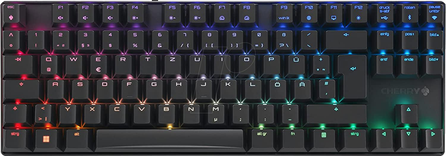 G80-3882LXADE-2 - Gaming-Tastatur, Funk, RGB, MX BROWN, schwarz, DE