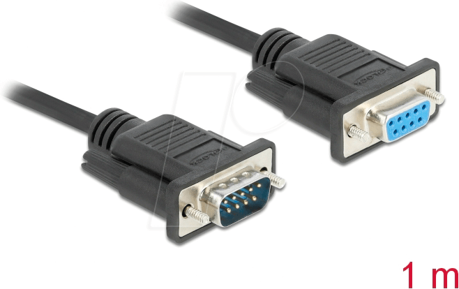 DELOCK 86578 - Kabel Seriell, RS-232, Stecker/Buchse, 1 m