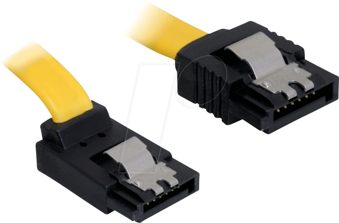 DELOCK 82810 - Kabel SATA 6 Gb/s ge/ob 50 cm gelb Metall