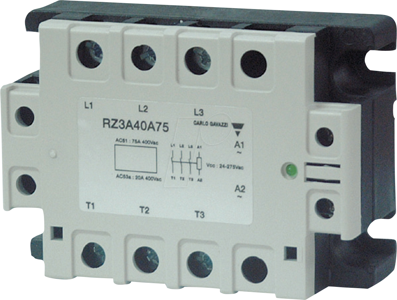 Thumbnail - RZ3A40D25 - Halbleiterrelais RZ Drehstrom, 3-pol, 25 A, 24 - 440 V AC