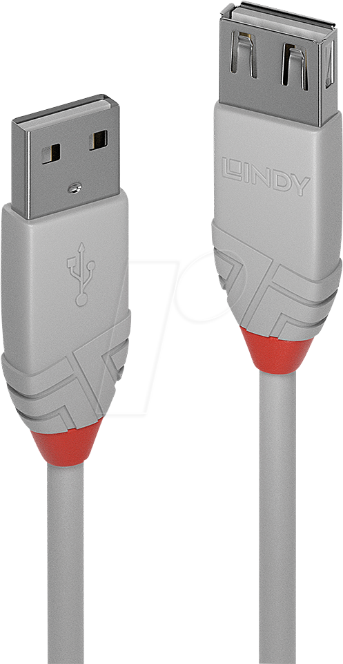 Thumbnail - LINDY 36715 - USB 2.0 Kabel, A Stecker auf A Buchse, 5,0 m