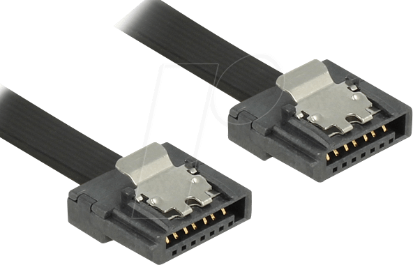 DELOCK 83843 - Kabel SATA FLEXI 6 Gb/s 100 cm schwarz Metall