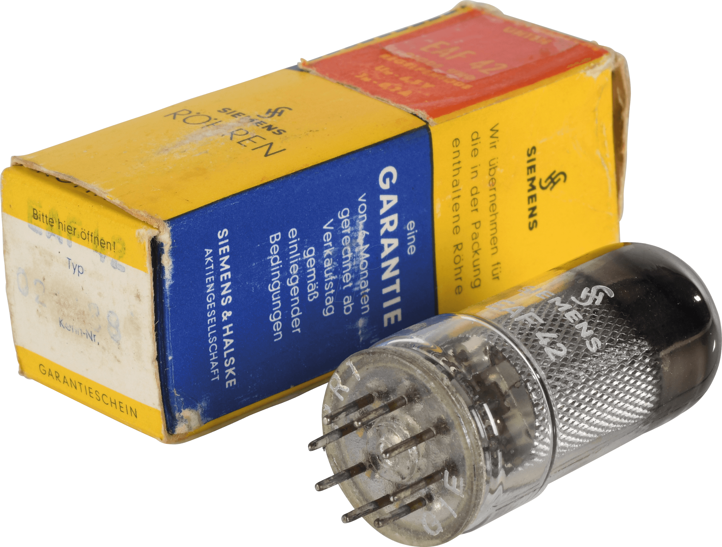 TUBE EAF42 - Elektronenröhre, Mehrfachröhre, B8A, 8-pol, 6,3 V