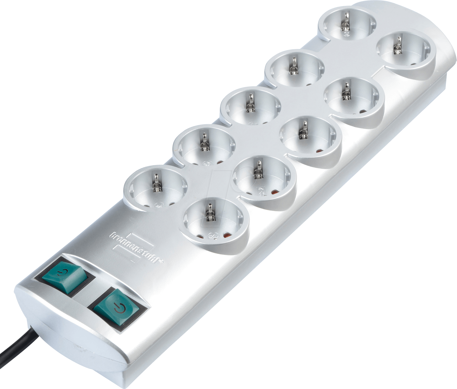 PL2 10-FACH SI - Primera-Line, Steckdosenleiste 10-fach, silber