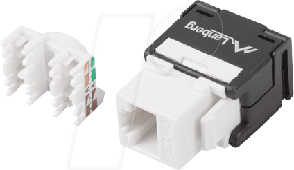 LBG KSU52000 - Keystone Modul, RJ45 Cat.5e UTP 180° Buchse, schwarz