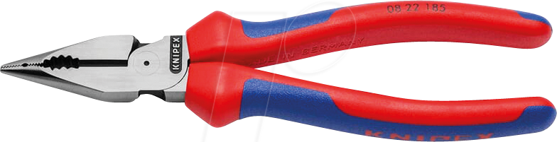 Thumbnail - KN 08 22 185 - Spitzkombizange, 185 mm, Kopf poliert