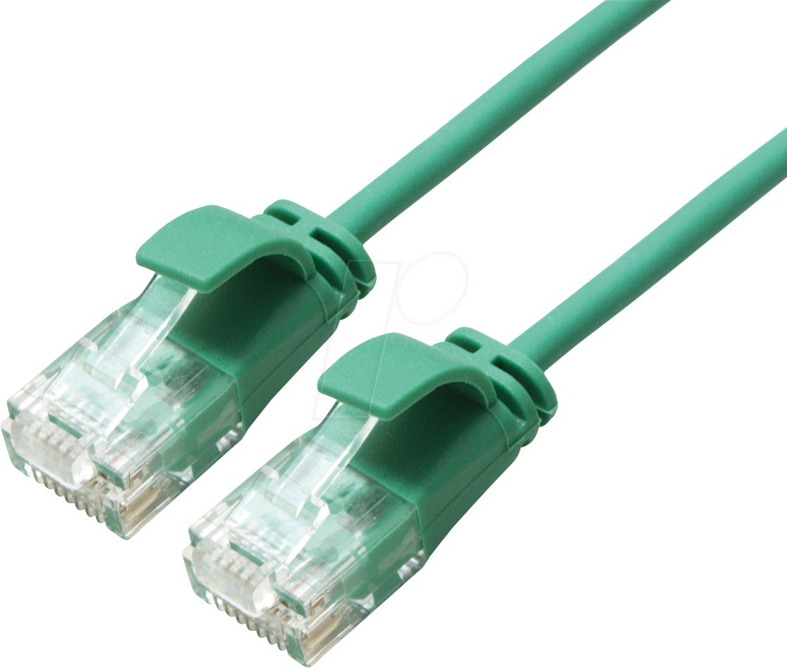 Thumbnail - ROLINE 21443935 - Cat.6a Slim Patchkabel, UTP, grün, 2 m