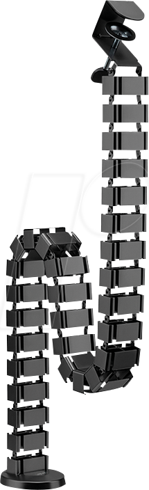 LOGILINK KAB0092 - Schreibtisch-Kabelführung, flexibel, 30 Gelenke, schwarz