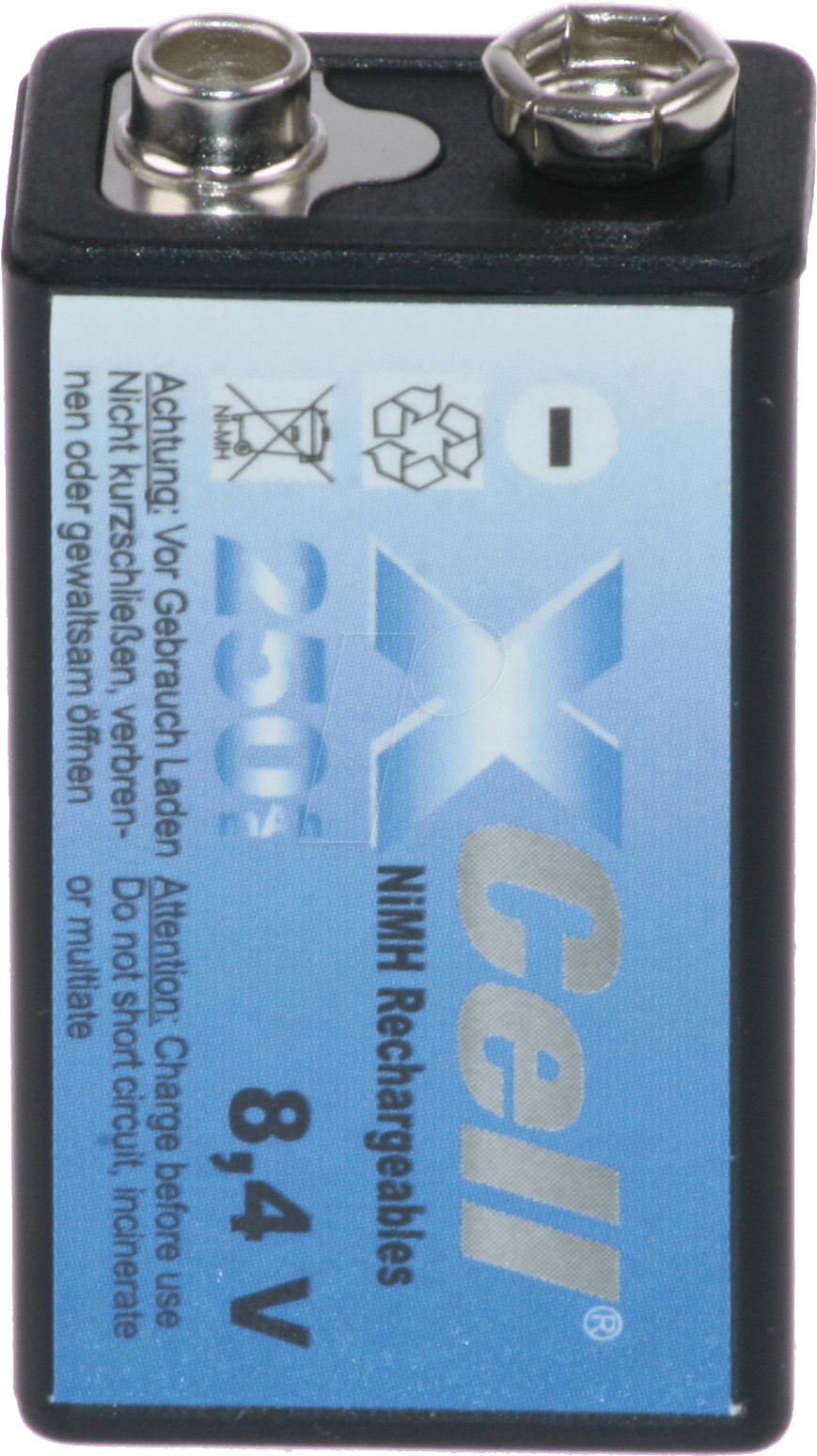 NH XC 9V - NiMh Akku, 9-V-Block, 250 mAh, 1er-Pack