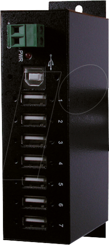 EXSYS EX-1177HMV - USB 2.0 7-Port Metall Hub verschraubbare Anschl.