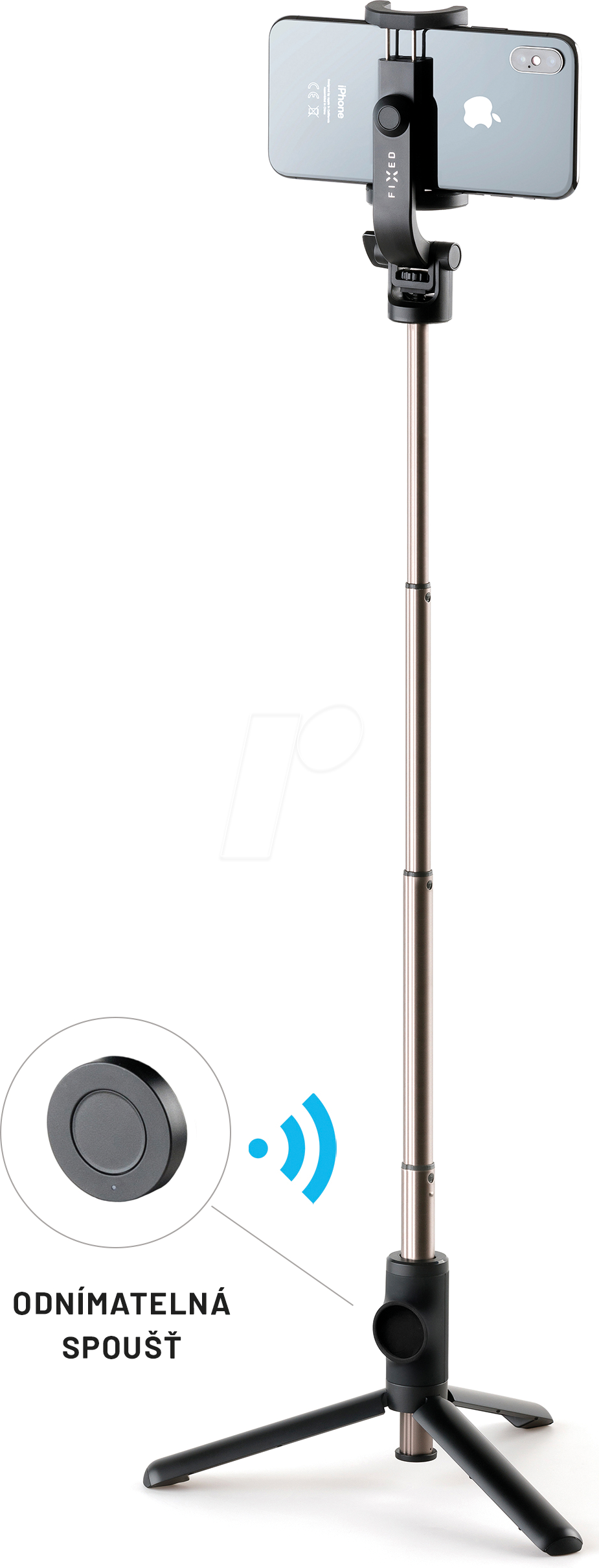 FIXSS-SN-BK - Selfie Stick, mit Stativfunktion, Snap