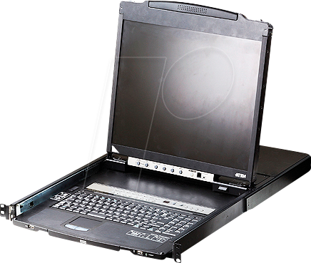 ATEN CL5808N - 19 Zoll KVM Konsole, 19'' TFT mit Tastatur DE