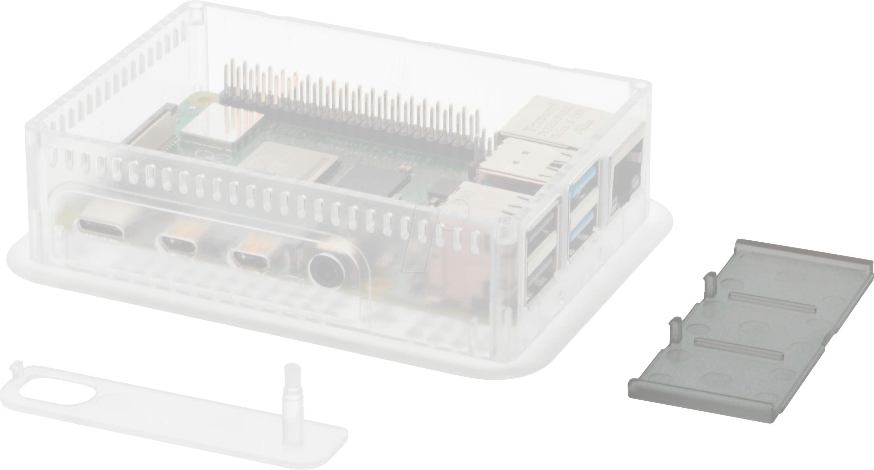 TEK RPI4-FP TR - Gehäusezubehör - Frontabdeckung, transparent