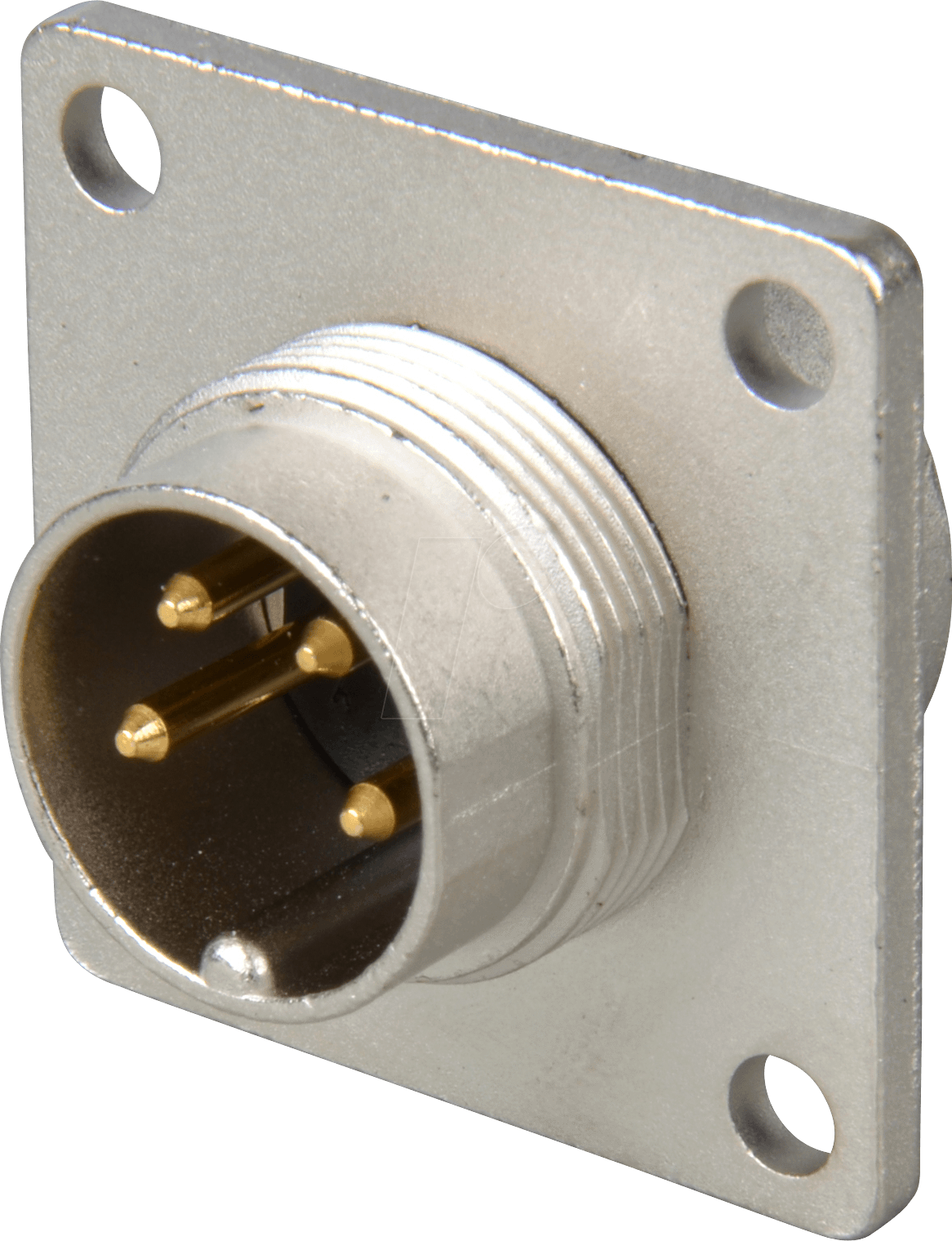 LUM 0318-04 - Einbaustecker,Frontmontage,Flansch,IP68,4-pol.