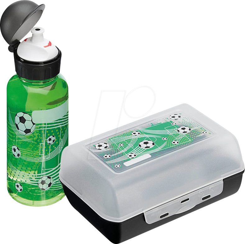EMSA 518140 - EMSA Kinder Trinkflasche & Lunchbox Fußball
