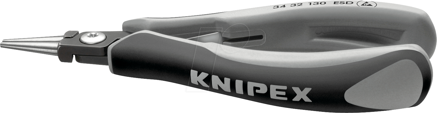 KN 34 32 130 ESD - ESD Greifzange, rund, spitz, 130 mm
