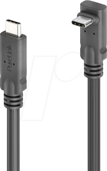 Thumbnail - PURE PI6610-040 - USB 3.2 Kabel, 10 Gbit/s, 100 W, 8K 30Hz, gewinkelt, 4,0 m