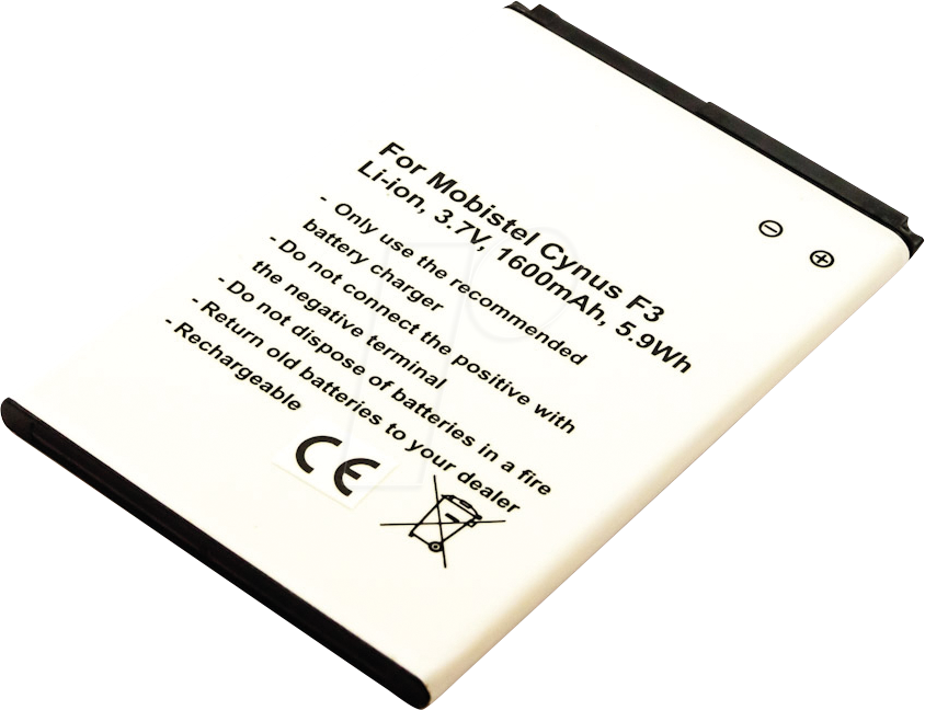 AKKU 10396 - Ersatzakku für Mobistel, Cynus, Li-Ion, 1600 mAh