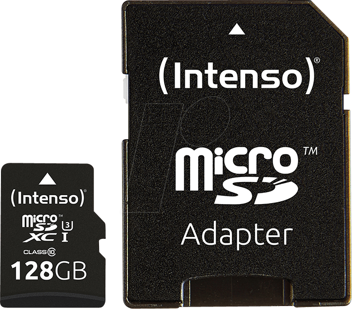 INTENSO 3433491 - MicroSDXC-Speicherkarte 128GB, Intenso UHS-I Professional