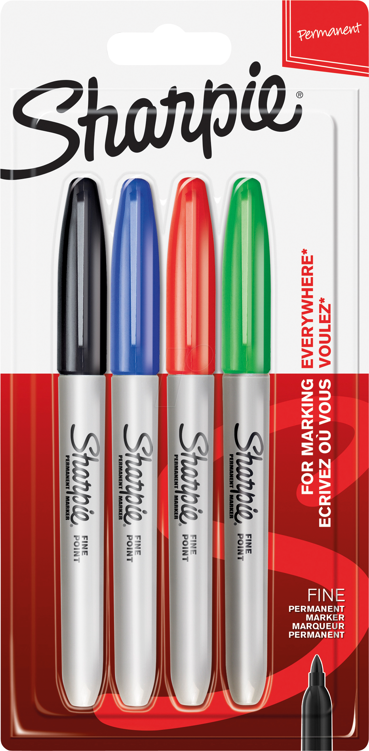 SHARPIE 1985858 - Permanent Marker, F, Sharpie Creative, Set, 4 Farben
